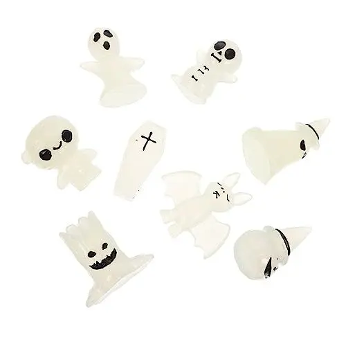 Produktbild: POPETPOP 8stücke Teiliges Halloween Deko Figuren Leuchtende Und Kürbisornamente Für Garten Und Innenräume Gruseldeko Für Partys Und Festlichkeiten