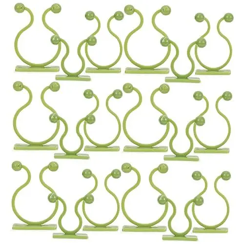 Produktbild: POPETPOP 90St Wandrebenhalter Wand halterungen mauernutclip Traktion der Pflanzenrebe Befestigungshaken für Pflanzenklammern Anlage Saugnapfhaken Klammern für Wände Stützclips grüner Dill
