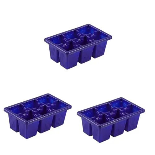 Produktbild: POPETPOP 9 STK wachsende Schalen Tablett wachsende Platten Zündkerzen Züchterschale drinnen Gemüsefach Anlage Erzeuger sprießen Zelle Pflanze Keimbox Sämlingsschale Suite