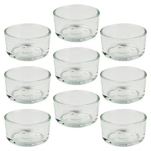 Produktbild: POPETPOP 9 Stücke Reptilien Futternapf Schüssel Glas Gecko Fütterer Terrarium Schüsseln Wurmschale Mini Wassernapf Für Anolen Bärtige Drachen Kleintier