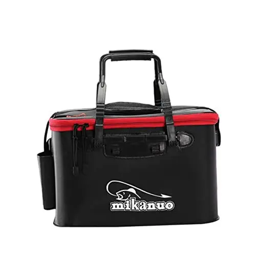 Produktbild: POPETPOP Angeltasche Wasserdichtes Material Schwarze Loght Angeltasche Schwarze Farbe Verdickte Live Angelbox Outdoor Fischbox Eimer Wasserbehälter