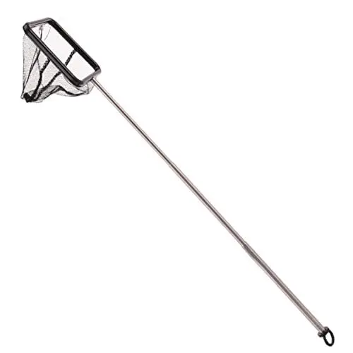 Produktbild: POPETPOP Angelzubehör Aquarium- Fischnetz- Mesh- Fischtank- Net- Mit- Ziehbarem 21-40 cm Langem Griff - Teich- Skimmernetz für Aquariumseen Tonds Fischtank (7X7cm) Kinderpool