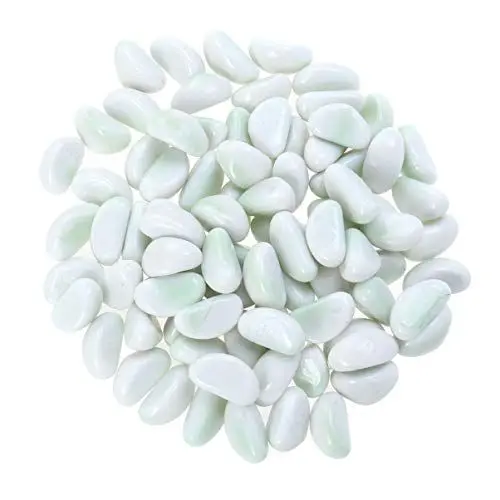 Produktbild: POPETPOP Dekorative Kieselsteine für den Garten, Pflastersteine für Aquarium, Kieselsteine (weiß)