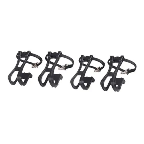 Produktbild: POPETPOP Fahrradpedale mit Clips und Riemen rutschfest und Langlebig Kunststoff und Nylon Installieren für Trekkingräder und City Bikes