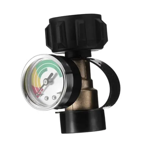 Produktbild: POPETPOP Gastankadapter Camping-propantank Propangasanzeiger Für 20 Tank Campingkocher Kappe Gasnachfüllkonverter Monitoradapter Propangaszähler Gaskonverter Gasflasche Druckanzeige Messing