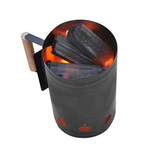 Produktbild: POPETPOP Feueranzünder Holzkohle Eimer Outdoor BBQ Beleuchtung Carbon Dicke Isolierung Englisch