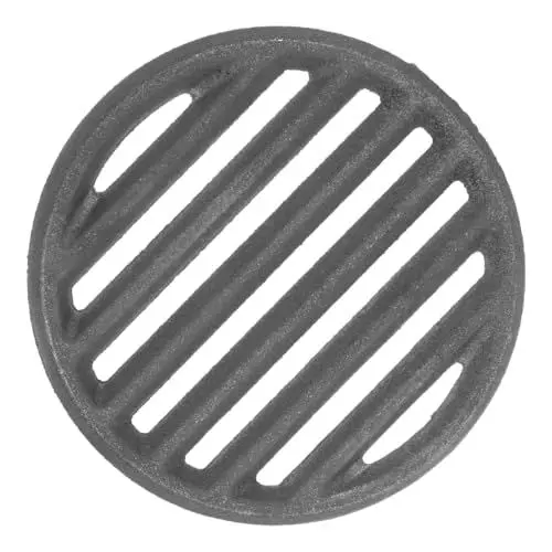 Produktbild: POPETPOP Gusseisen Grillrost, Ø 30 cm Massives Grillrost Rund Für BBQ Und Kaminrost Outdoor-Camping