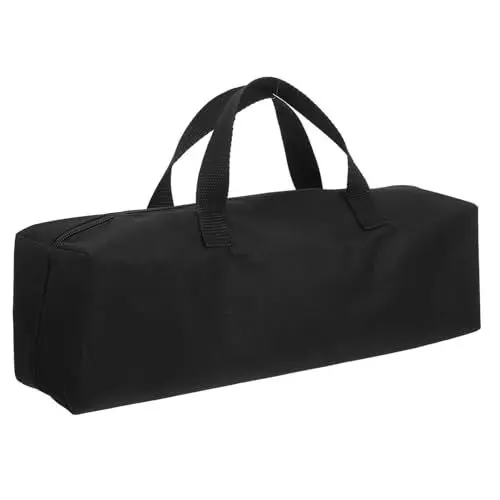Produktbild: POPETPOP Outdoor-Grilltasche Aufbewahrungstasche für Grillgut kleine Aufbewahrungstasche Werkzeugkoffer Grillwerkzeuge für den Außenbereich Grill-Aufbewahrungstasche Oxford-Stoff Black