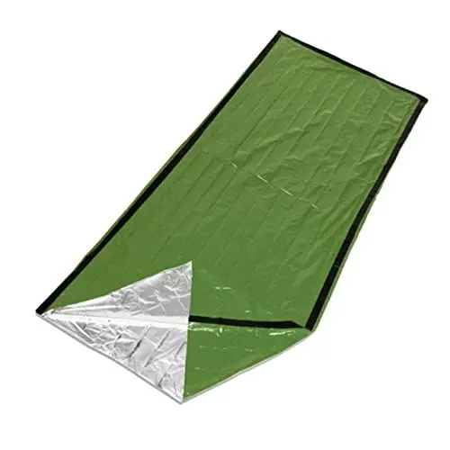 Produktbild: POPETPOP Outdoor Schlafsack Ultraleichte wasserdichte Überlebensdecke Für Camping Und Für Nächte Tragbar Und Grün