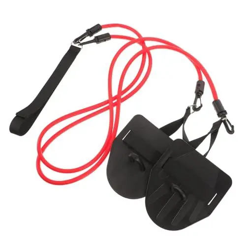Produktbild: POPETPOP Schwimmhilfen Schwimmwiderstandsband Schwimm Widerstandsband Für Erwachsene Praktisches Schwimmgurt Set Mit Elastischem Zugband Für Effektives Schwimmtraining Und Kraftaufbau Rotes Modell