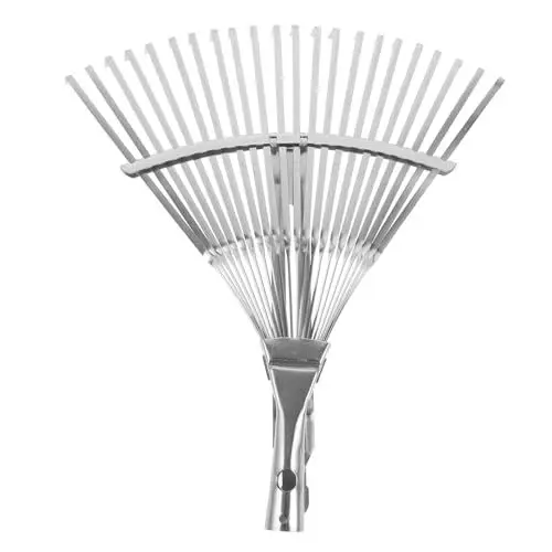 Produktbild: POPETPOP Robuster Gartenrechen Mehrzweck-metallrechen für Den Hof 22 Garten-laubrechen Rechen für Rasen Edelstahlrechen