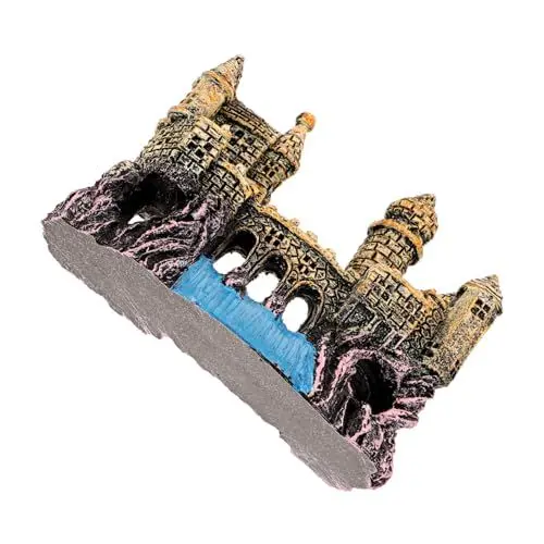Produktbild: POPETPOP Realistische Harz Burg Aquarium Miniatur Burg Ornament Für Wasserlandschaft