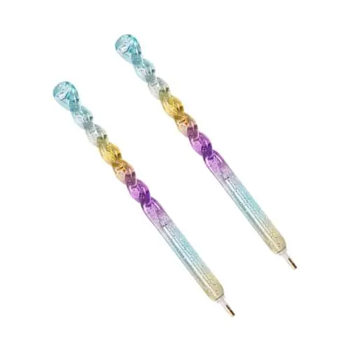 Produktbild: POPETPOP Strasssteine 2st Nagelkunststift Stifte + Bleistift Knetmasse Bling Zubehör Kugelschreiber Bleistift Werkzeug Zum Punktieren Von Nägeln Prägewerkzeug Ton Diamant Maniküre-werkzeuge