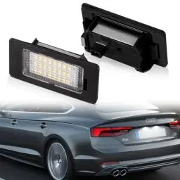 Produktbild: POPMOTORZ LED Kennzeichenbeleuchtung, 2 Stücke LED Nummernschildbeleuchtung für A-udi A1 S1 A4 B8 8K A5 A6 C7 A7 VW GOLF 6 Variant J-etta Passat 3C B6 Shara-n SEAT Alhambra 2 Ibiza Skoda Oktavia 3