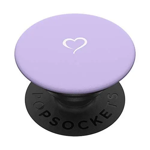Produktbild: Lila Lila Handgezeichnetes Herz Minimalistische Liebe PopSockets Klebender PopGrip