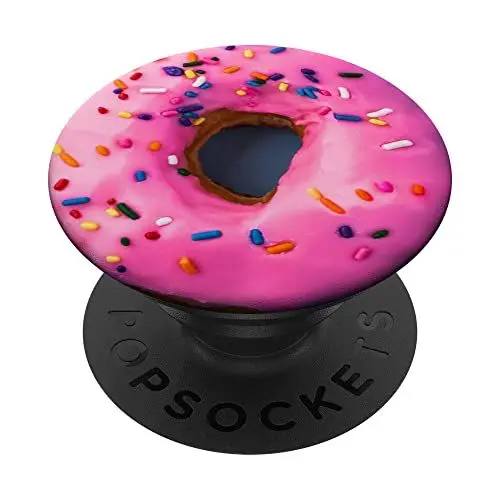 Produktbild: PopSockets Pink Donut PopSockets PopGrip: Ausziehbarer Sockel und Griff für Handys/Tablets mit Tauschbarem Top