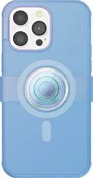 Produktbild: PopSockets iPhone 14 Pro Max Hülle mit Handygriff und Slide kompatibel mit MagSafe, Handyhülle für iPhone 14 Pro Max, kabellos aufladbar - Opalescent Blue