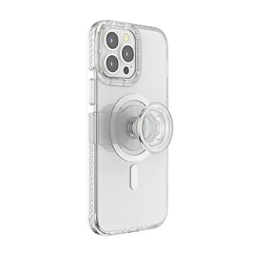 Produktbild: PopSockets iPhone 13 Pro Max Hülle mit Handygriff und Slide, kabellos aufladbar - Clear