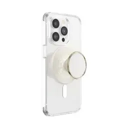 Produktbild: PopSockets: PopGrip Round für MagSafe - Inklusive Adapterring für MagSafe - Ausziehbarer Sockel und Griff mit einem Austauschbarem Top für Smartphones und Hüllen - Enamel Coconut Creme