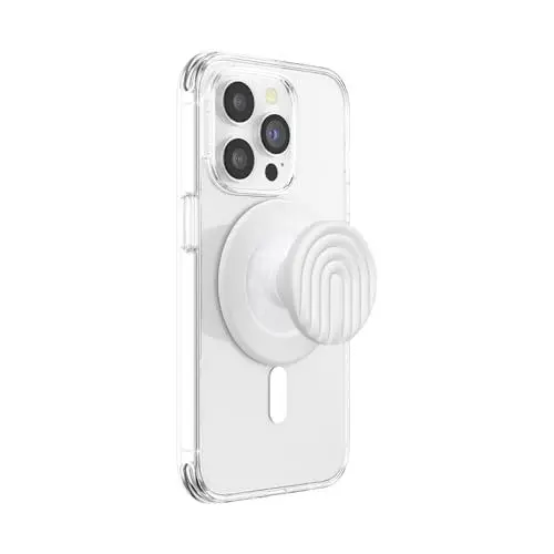 Produktbild: PopSockets: PopGrip Round für MagSafe - Inklusive Adapterring für MagSafe - Ausziehbarer Sockel und Griff mit einem Austauschbarem Top für Smartphones und Hüllen - PopOut Curves Coconut Creme