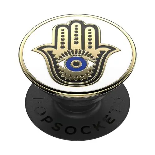 Produktbild: PopSockets: PopGrip - Ausziehbarer Sockel und Griff mit einem Austauschbarem Top für Smartphones und Tablets - Enamel Hamsa Hand