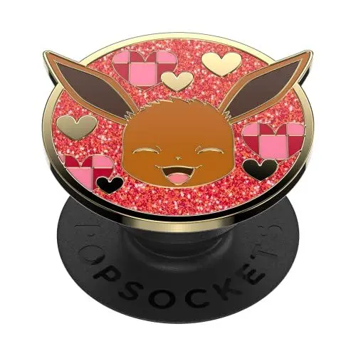 Produktbild: PopSockets: PopGrip - Ausziehbarer Sockel und Griff mit einem Austauschbarem Top für Smartphones und Tablets - Pokémon - Eevee XOXO Enamel