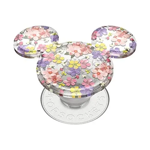 Produktbild: PopSockets: PopGrip - Ausziehbarer Sockel und Griff mit einem Austauschbarem Top für Smartphones und Tablets - Translucent Mickey Cascading Flowers
