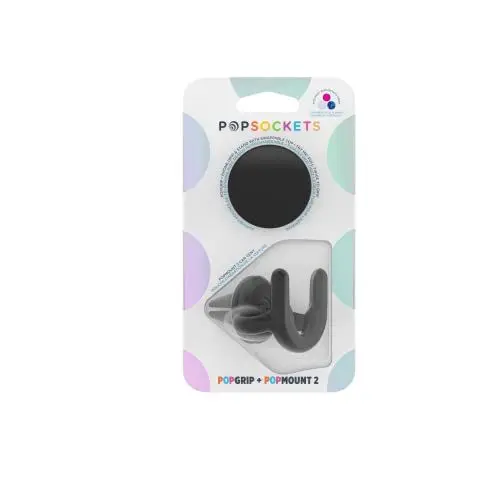 Produktbild: PopSockets: PopPack Bündel - Nicht haftende Auto-Lüftungshalterung für Smartphones und Tablets mit einem Austauschbarem PopGrip inklusive - PopMount 2 Car Vent + PopGrip