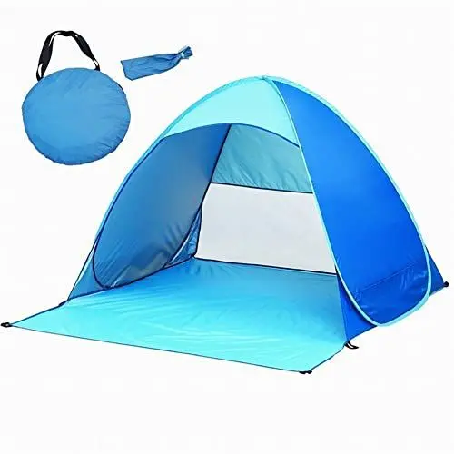 Produktbild: Up Strandzelt, automatisch, für sofortiges Strandzelt, Outdoor, Strand, Schatten, Sonnenschutz, Zelt, Baldachin für Erwachsene, Baby, Haustiere, mit Tragetasche
