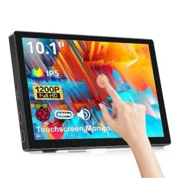 Produktbild: Portable Monitor Touchscreen, 10,1 Zoll Tragbarer Monitor Touchscreen Full HD 1920x1200 IPS Bildschirm, HDMI USBC Externer Monitor für PC Laptop Computer PS3 PS4 Xbox Ras Pi