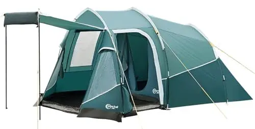 Produktbild: PORTAL Zelt 3 Perosonen Camping Zelt Wasserdicht 3000mm mit Vorzelt Fenster 3 Mann Tunnelzelt Familienzelt Festivalzelt für Camping Reise Trekking Garten