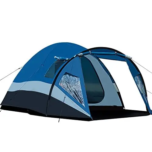 Produktbild: Portal Zelt 3-4 Personen Stehehöhe Camping Kuppelzelt XL mit Vorraum Seitentür&Fenster 3-4 Saison 3000mm Wasserdicht für Outdoor Festival Familie