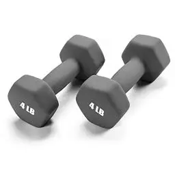 Produktbild: Portzon Unisex-Erwachsene Weights Dumbbells Set 2 Stück Neopren Hantel Handgewichte Rutsch Anti Roll, Grau, 04-Pound, Pair