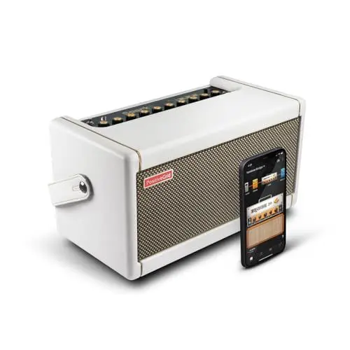 Produktbild: Positive Grid Spark 40-Watt Combo Übungsgitarrenverstärker für E-Bass und Akustikgitarre mit Spark Mobile App (Perlweiß)