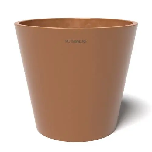 Produktbild: POTS&MORE Pflanztopf Conico 20 (ø 20 cm, runde Form, Farbe Terrakotta, Höhe 18 cm, Übertopf Kunststoff, für Zimmerpflanzen) VP012003