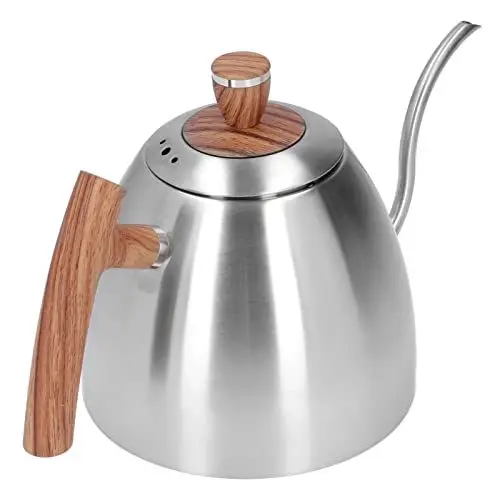 Produktbild: Pour Over Wasserkocher, 800ml Schwanenhalsauslauf Kaffee Wasserkocher, Edelstahlgriff Ergonomisches Design Kleiner Herd Wasserkocher