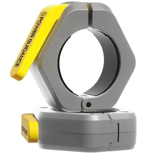 Produktbild: POWER GUIDANCE Hantelverschlüsse Hantel Verschluss, 50MM Langhantel Klemmen Kragen Clips Verriegelung Schnellverschlus, für Workout Gewichtheben Training Fitness Zubehör (Grau (Nylon + Gummifutter）)