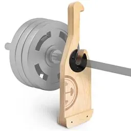 Produktbild: POWER GUIDANCE Hölzerne Hantelstange Deadlift Jack Hantelstangenheber für Krafttraining, Mini-Hantelständer Rutschfester Griff Geeignet zum Be- und Entladen von Hantelscheiben