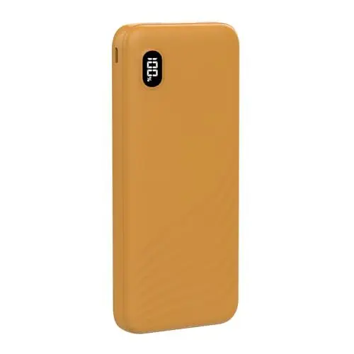 Produktbild: Power Bank,10000mAh Powerbank Klein Aber Stark(USB-C Input & Output), 22.5W/3A PD3.0 QC 3.0 Slim Tragbares Ladegerät,LED Anzeige Externer Akku, Externe Handyakkus für iOS/Android/Tablette usw/Gelb