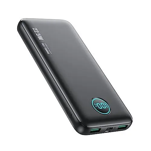 Produktbild: Power Bank 10800mAh, Ultradünn 22,5W Schnell Aufladende Powerbank, PD3.0 QC4.0 USB C Output&Input Externer Handyakkus mit LCD Display,3 Ausgänge, Kompatibel mit All iPhone Series,Samsung,Huawei,Xiaomi