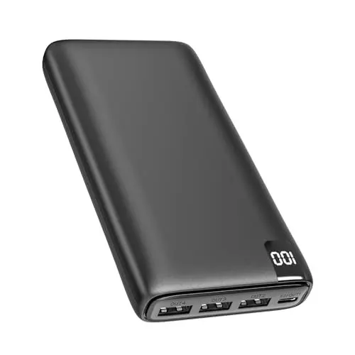 Produktbild: Power Bank 26800mAh Externer Akku: Riapow Powerbank 3A Schnelles Aufladen (USB C Input & Output) Tragbares Handy Ladegerät mit 4 Ausgänge für Smartphones, Tablets