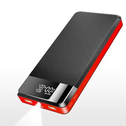 Produktbild: Power Bank 50000mah Schnellladefunktion, Powerbank USB C PD 20W Akku Pack, 22,5W Externe Handyakkus mit Taschenlampe LED Display 3 Ausgängen 3 Eingängen, Tragbares Ladegerät für Smartphones, Tablets