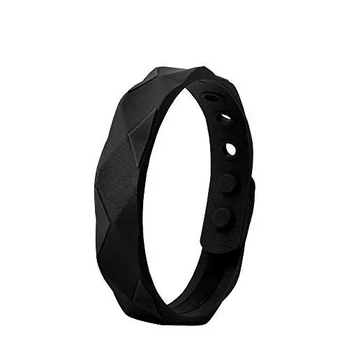 Produktbild: Power Ionics Silikonarmband Schwarz für Damen & Herren, 24 cm, 5 verstellbare Löcher, wasserdicht, sporttaugliches Design