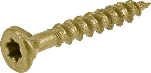 Produktbild: Power Pro 48594 Holzschrauben, 20,3 x 3,8 cm, Premium-Außendeckschrauben, rostbeständig, Epoxidbeschichtete Bronze, 0,5 kg Box, 242 Stück
