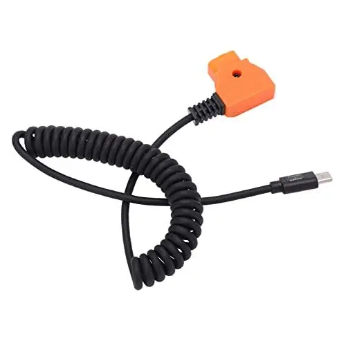 Produktbild: Power Tape, Coiled Cable, D-tap Bmpcc 4k to Dtap Power Cable D Tap Splitter D Tap USB C Flexibles USB-C-Stromkabel Zum D-Tap-Handy-Tablet-Gerät für Digitalkamera-Zubehör