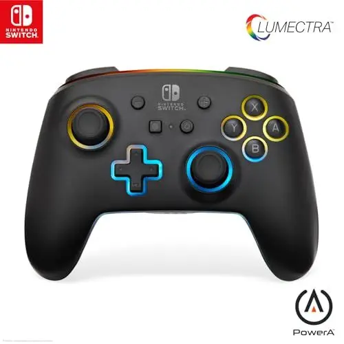 Produktbild: PowerA Enhanced Wireless Controller for Nintendo Switch with Lumectra, wireless video game controller, gaming controller, officially licensed, RGB controller