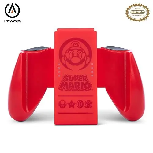 Produktbild: PowerA Joy-Con-Komfortgriff für Nintendo Switch - Super Mario - Rot, Spiele-Controller, Gamepad, Nintendo Switch Lite, Offiziell Lizenziert