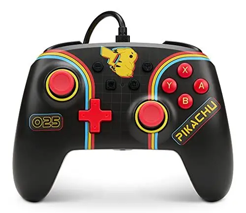 Produktbild: PowerA Pokemon Verbesserter kabelgebundener Controller für Nintendo Switch – Pokemon: Pikachu Arcade