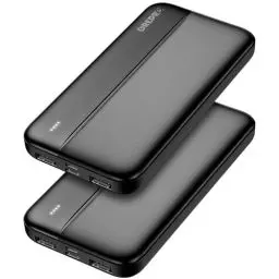 Produktbild: GREPRO PowerBank 10000mAh - 2 Stück, Externer Handyakkus,Power Bank Klein Aber Stark mit Type-c + Micro Eingängen Ports und 2 USB + USB-C Ausgängen Ports für Smartphones,Tablet