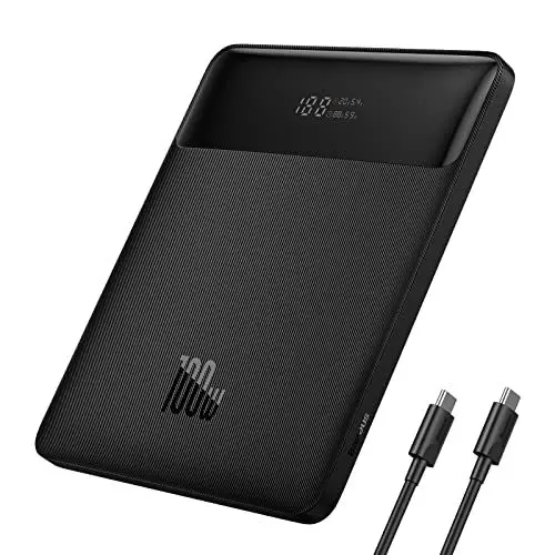 Produktbild: Baseus Power Bank, Powerbank 20000mah 100W Slim Laptop Powerbank USB C Digitalanzeige Schnelllade Externe Handyakkus für Laptop, MacBook Air, Dell, IPad, HP, iPhone, Samsung, Switch, ROG Ally